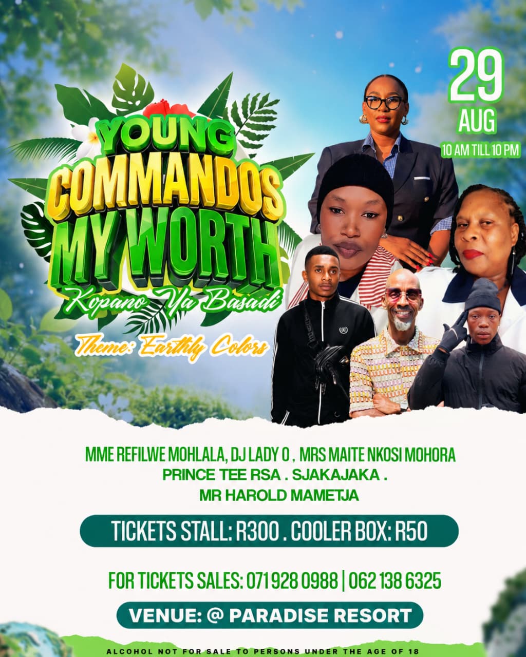 Event poster for Young Commandos My Worth